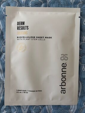 Arbonne White Derm Results Biocellulose Sheet Mask